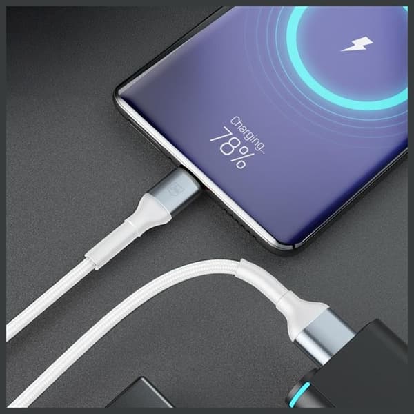 3MK USB-A til Lightning 12W kabel 5V/2.4A 2m N-SERIES Hyper - Hvid