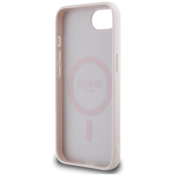 Guess Telefontaske til iPhone 16e MagSafe Peony Script Logo - Brun