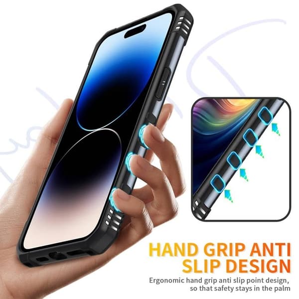 iPhone 14 Pro Max Etui Ringholder Armor - Babyblå