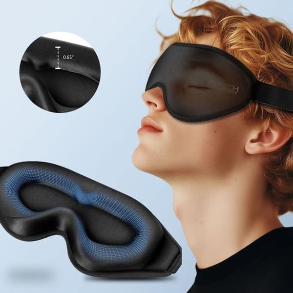 Tech-Protect Eyeshade Søvnmaske - Mat Sort