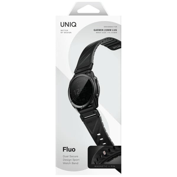 Uniq Rem Til Garmin Watch (22mm) Fluo X - Sort