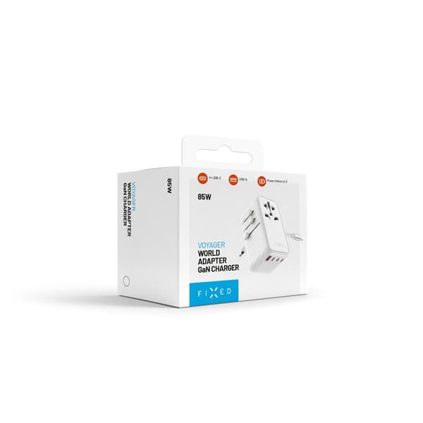 FIXED Rejseadapter/oplader USB-C/-A 85W EU/UK/USA/AUS