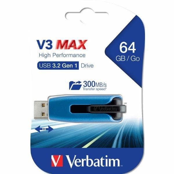 Verbatim Pendrive 64GB USB-A 3.2 V3 MAX - Blå