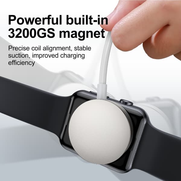 SiGN Magnetisk USB-C Oplader til Apple Watch 2.5W 1.2m - Hvid