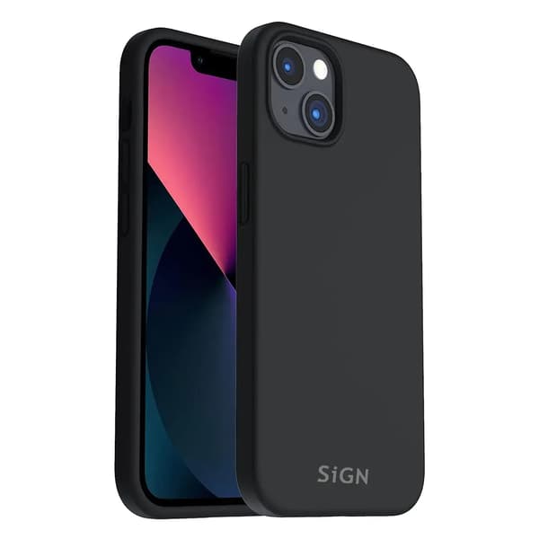 Sign iPhone 14 Plus Etui Flydende Silikone - Sort
