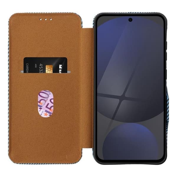 Galaxy S25 Plus Plånboksfodral Folio Side Magnet - Blå