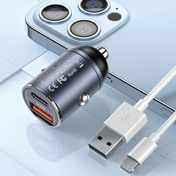 USAMS C38 Billader 30W 1xUSB-A 1xUSB-C - Tarnish