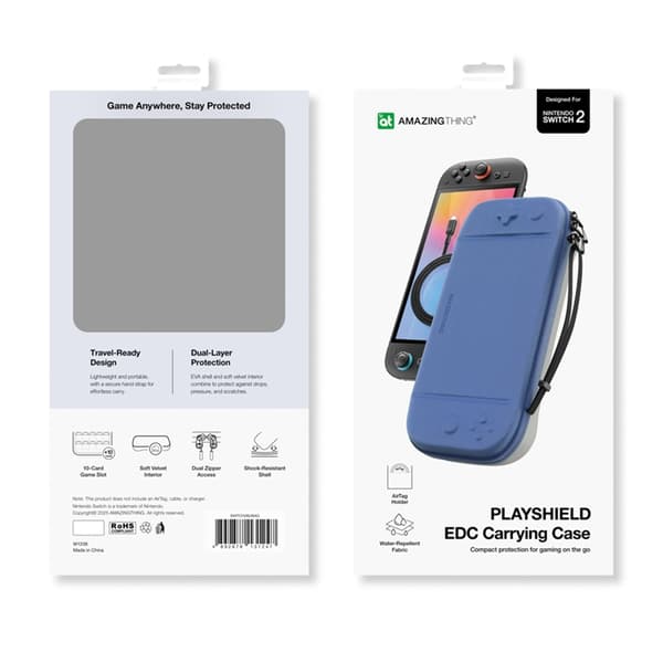 AmazingThing Nintendo Switch 2 Taske PlayShield EDC - Blå