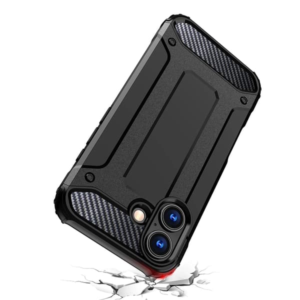 iPhone 17 Hybrid Armor Telefontaske - Sort