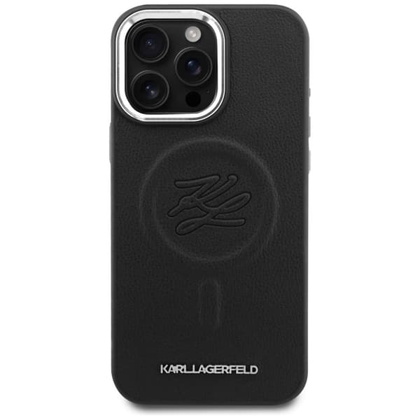 Karl Lagerfeld Mobilskal För iPhone 16 Pro Magsafe Initial & Metal Logo