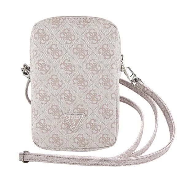 Guess Mobilväska Zip 4G Triangle - Rosa