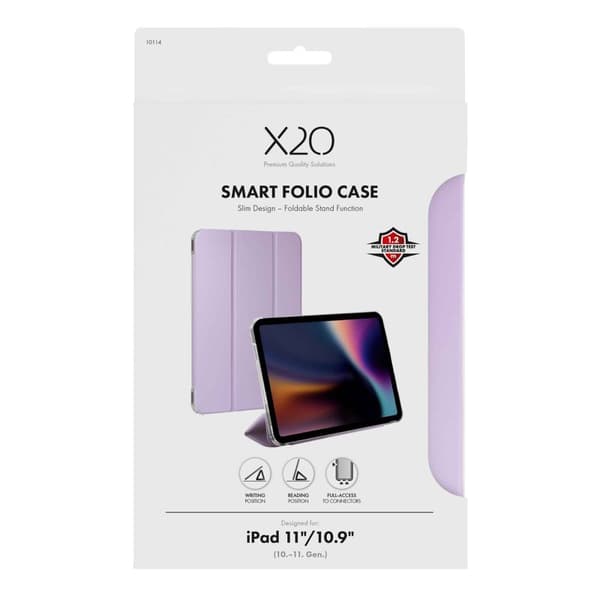X2O Smart Folio Case Apple iPad 11"/10.9" Lavender