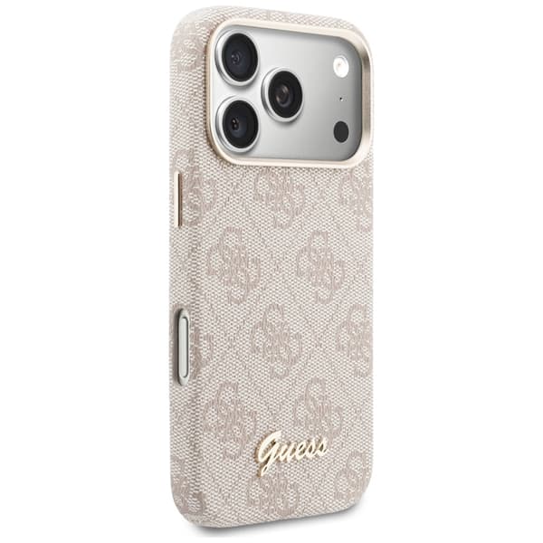 Guess telefontaske til iPhone 17 Pro Max MagSafe 4G Script - Lyserød