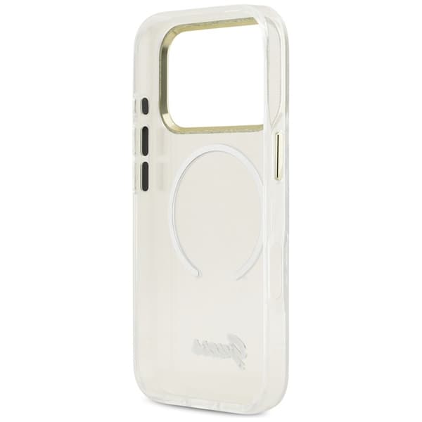 Guess Telefontaske til iPhone 17 Pro MagSafe IML Gradient Script Metal - Hvid