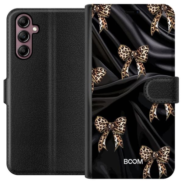 Plånboksfodral till Samsung Galaxy A14 5G med Leopard Bow