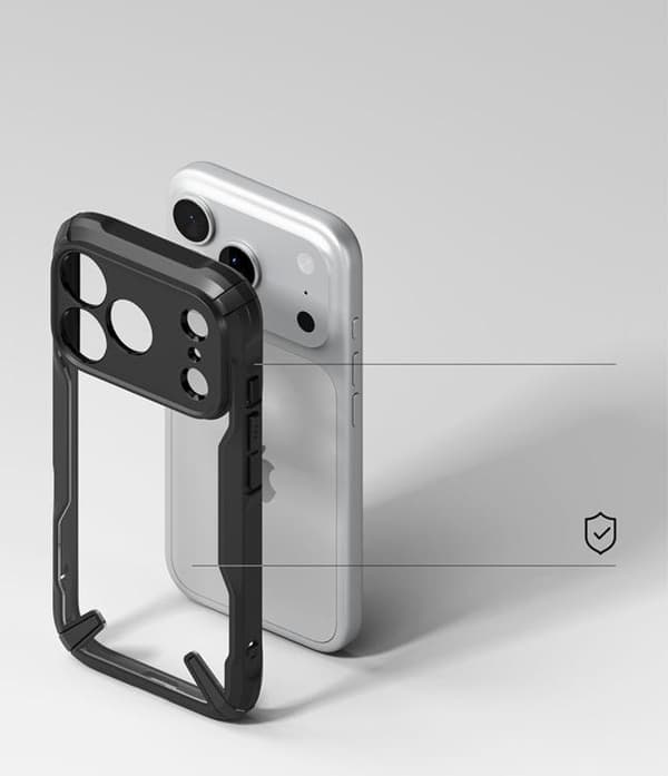 Ringke Mobilcover Til iPhone 18 Pro Max/17 Pro Max Fusion X - Sort