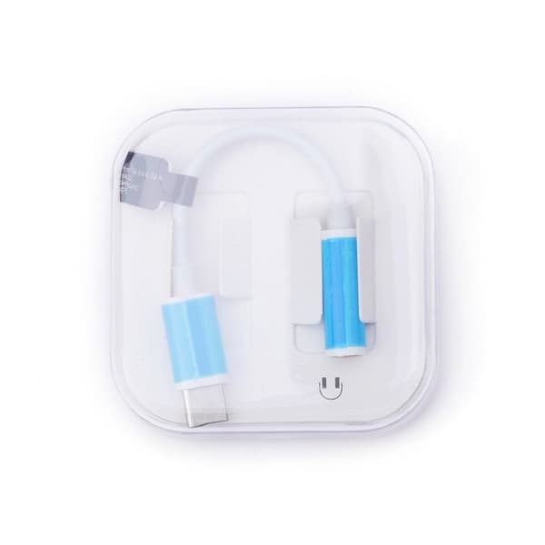 Adapter HF/ääni USB-C - Jack 3.5mm valkoinen BOX