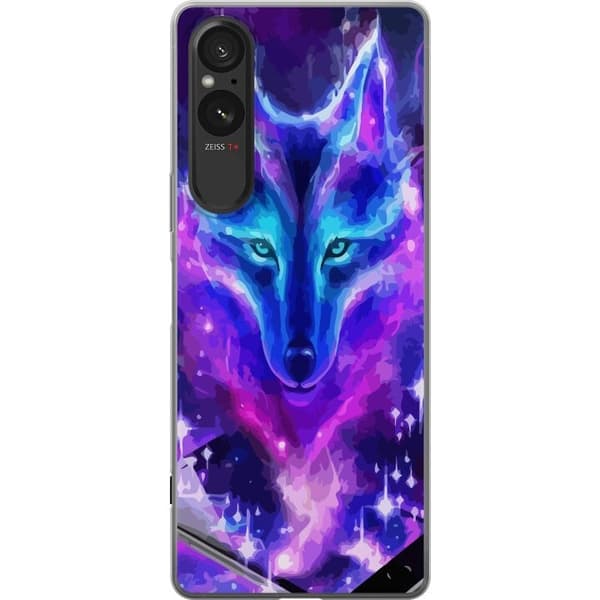 Telefontaske til Sony Xperia 5 V med Neon Wolf