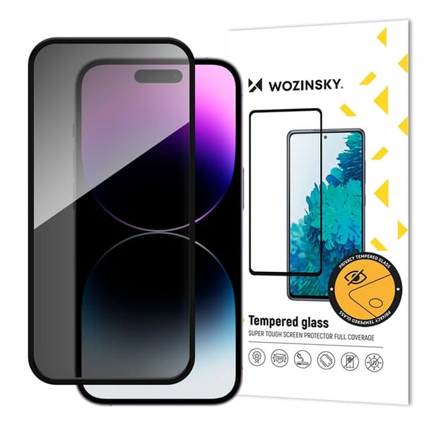 Wozinsky iPhone 16 Plus Karkaistu lasinen näytönsuoja Privacy - Kirkas