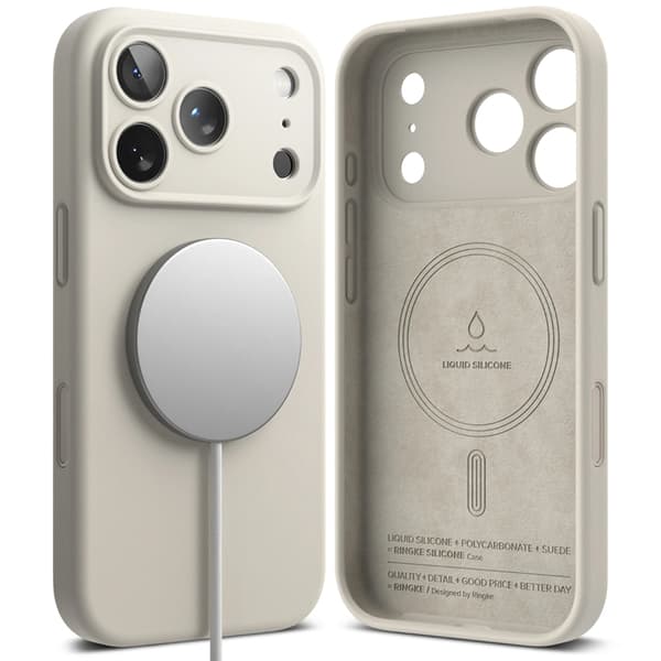 Tech-Protect telefontaske til iPhone 17 Pro Magsafe magnetisk silikone - sten