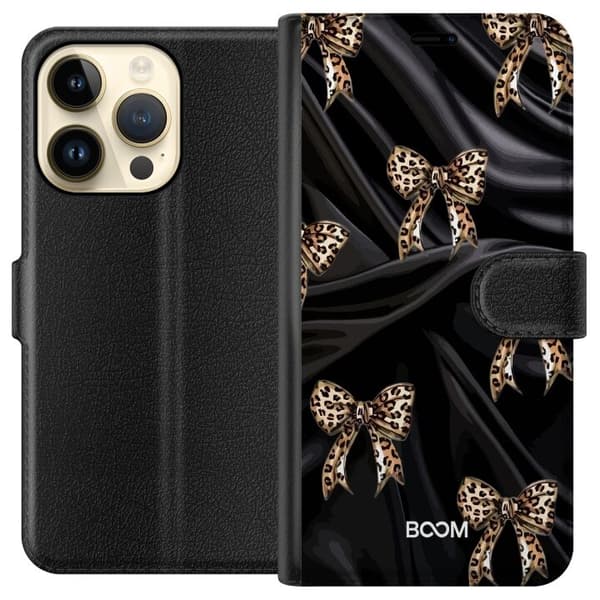 Apple iPhone 14 Pro Pung Taske med Leopard Sløjfe