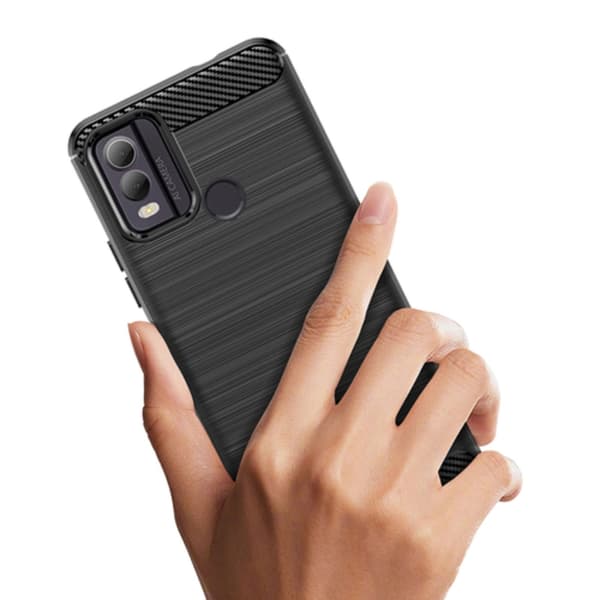 Nokia C22 Telefontaske Carbon silikone - Sort