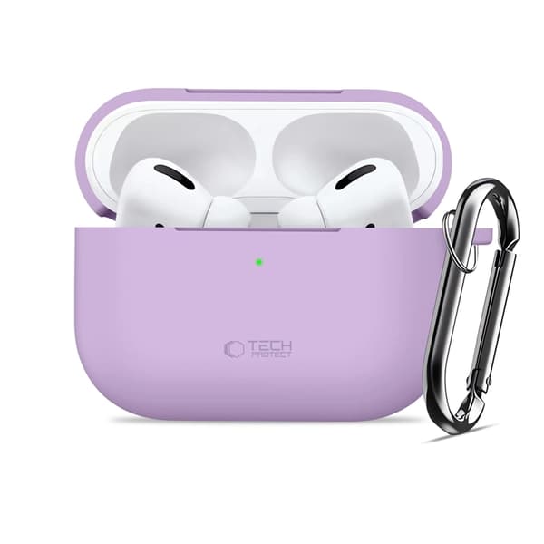 Tech-Protect Apple Airpods Pro 3 -silikonikuori koukulla - Laventeli