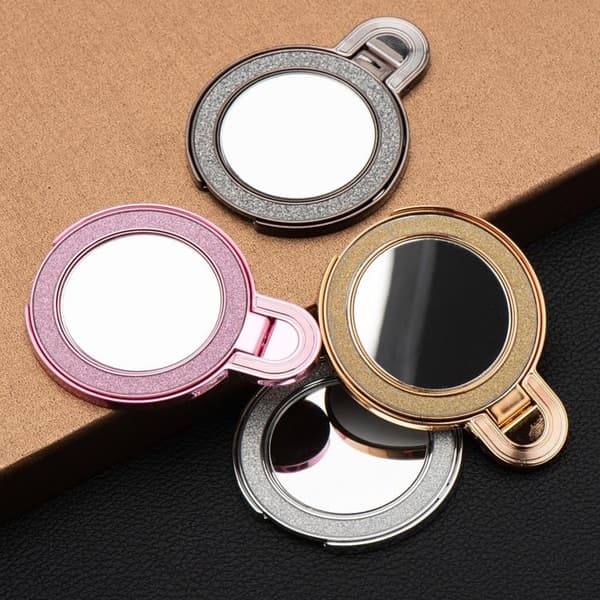 Mobiltelefonstativ CIRCLE MIRROR Stick-on - Pink