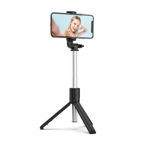 Selfiestick Teleskop Stativ 0.7m til Mobil - Sort