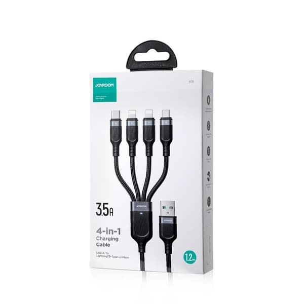 Joyroom 4in1 USB-A til USB-C Lightning microUSB-kabel 1,2 m