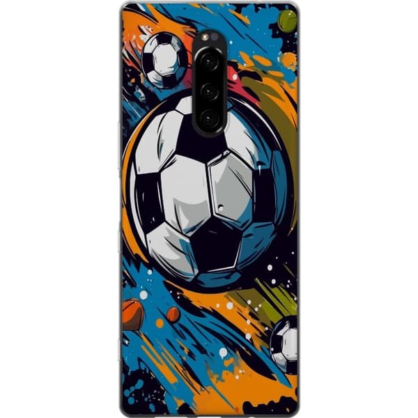 Mobilskal till Sony Xperia 1 med Fotbollar