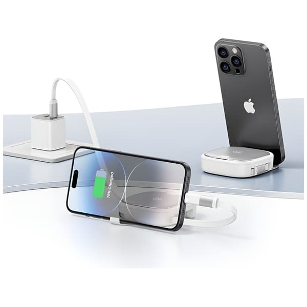 USAMS Kabel 3-i-1 boks MicroUSB/USB-C/Lightning 60W SJ650USB02 - Sølv