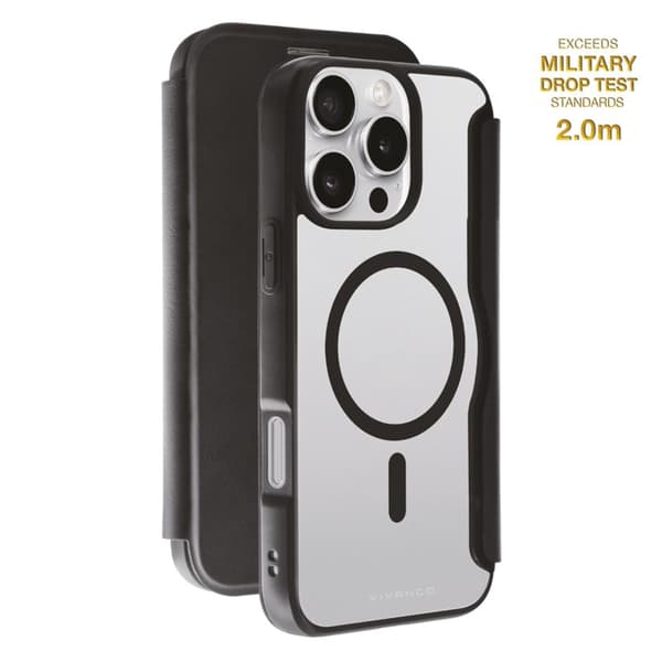 Vivanco Mag Wallet Pungcover iPhone 16 Pro Max Sort