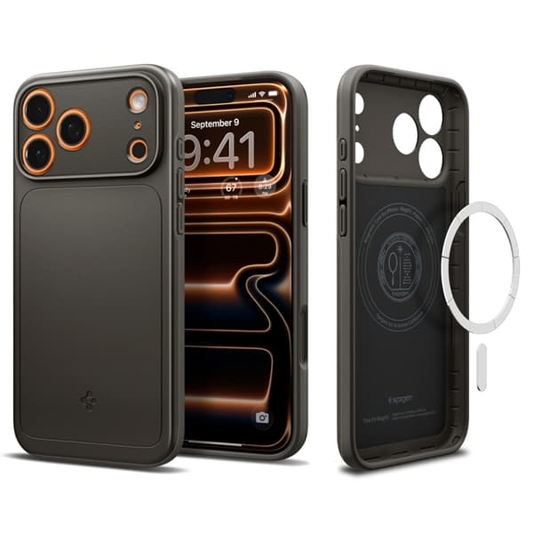 Spigen telefontaske til iPhone 17 Pro Max Magsafe Thin Fit - Gunmetal