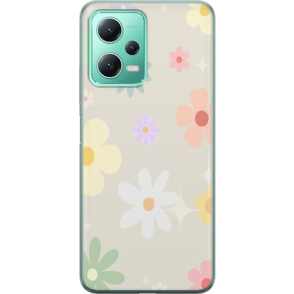 Mobilskal till Xiaomi Redmi Note 12 med fejdande blommor