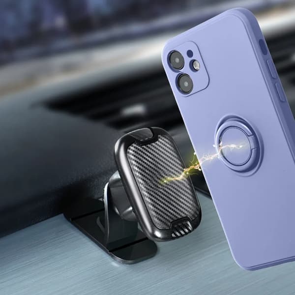 Mobilskal till iPhone 17 Pro Max Silikon Ring - Lila