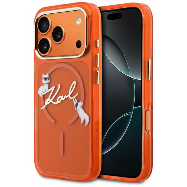 Karl Lagerfeld Mobilskal till iPhone 17 Pro Magsafe Choupettes Karl Script Logo