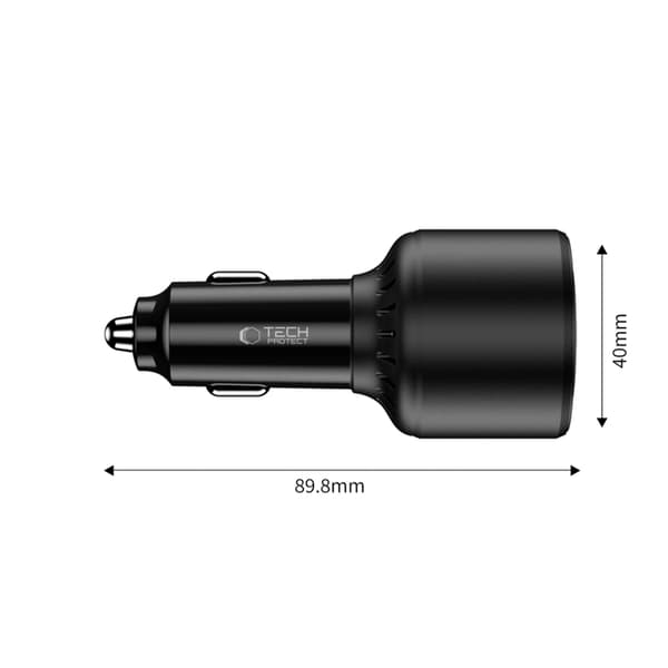 Tech-Protect Billaddare 130W - Svart