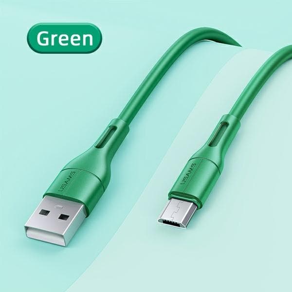 USAMS Kaapeli U68 microUSB 2A Pikalataus 1m vihreä SJ502USB04