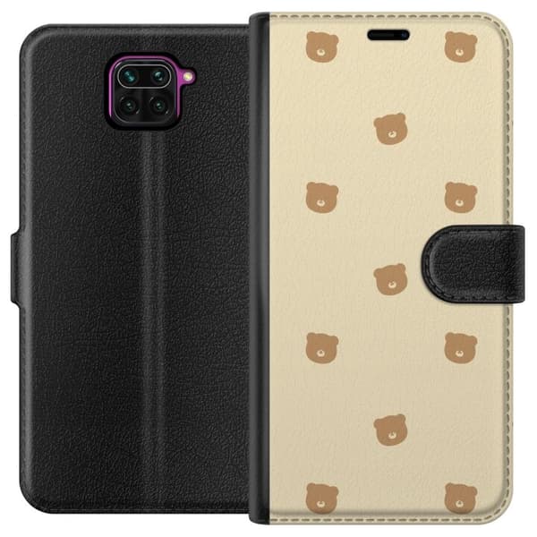 Pung Taske til Xiaomi Redmi Note 9 med bjørnemønster