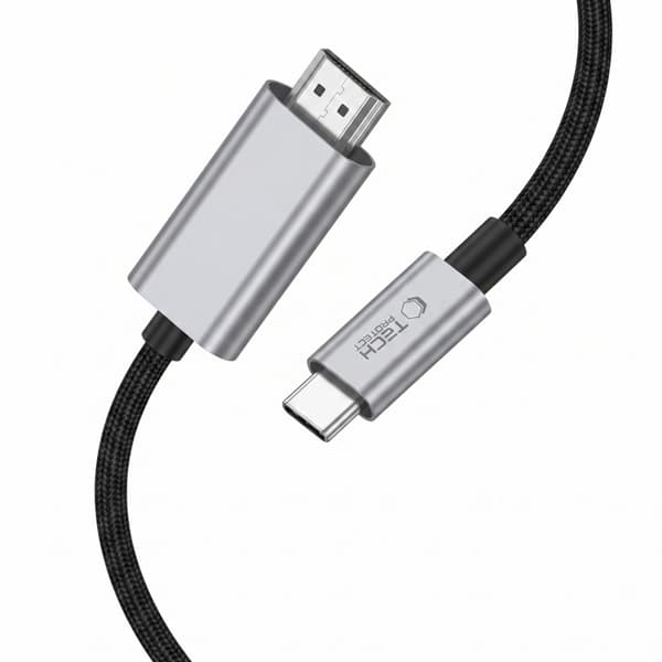 Tech-Protect USB-C till HDMI 2.1  Kabel 2m - Iron Grå