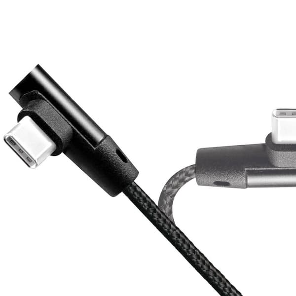 LogiLink USB-C–USB-A-kaapeli kulmikas 2.0 Max 3A 1m