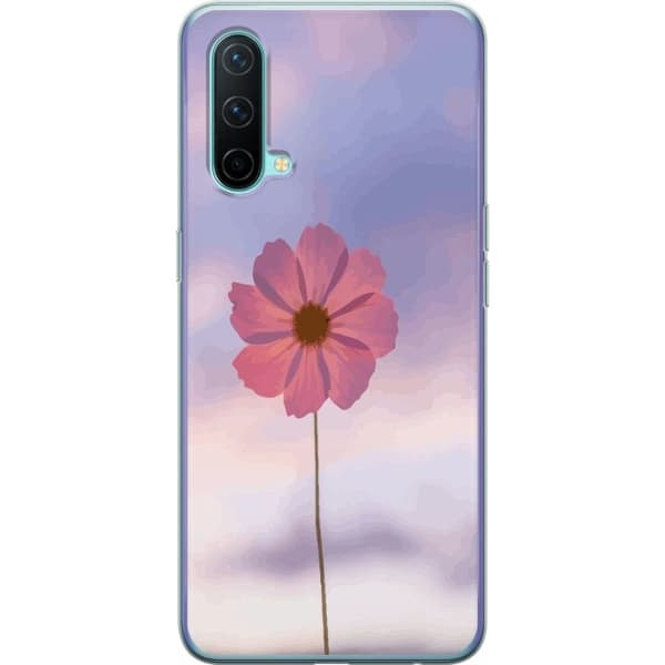 Telefontaske til OnePlus Nord CE 5G med lyserød blomst