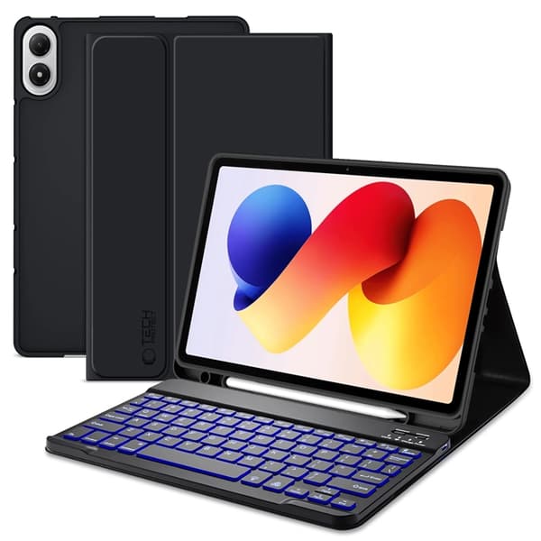 Tech-Protect Xiaomi Redmi Pad 2 Pro -kotelo näppäimistöllä - Musta