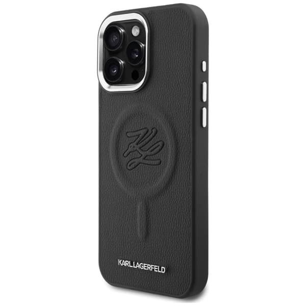 Karl Lagerfeld Mobilskal För iPhone 16 Pro Max Magsafe Initial & Metal Logo