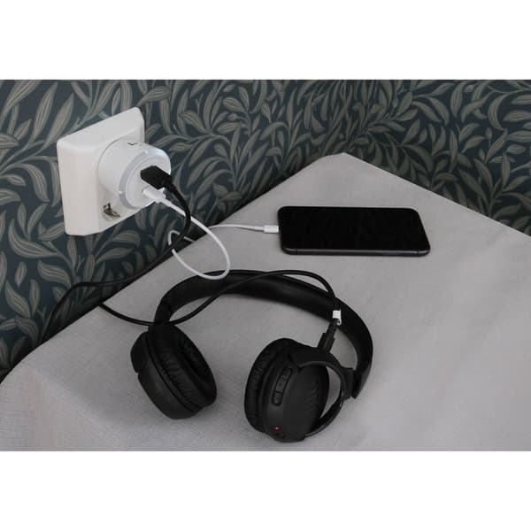 CAPIDI Sikkerhedstimer USB A+C 1-4 3.4A Hvid