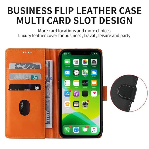iPhone 14 Pro Max Plånboksfodral Dual Flip - Svart