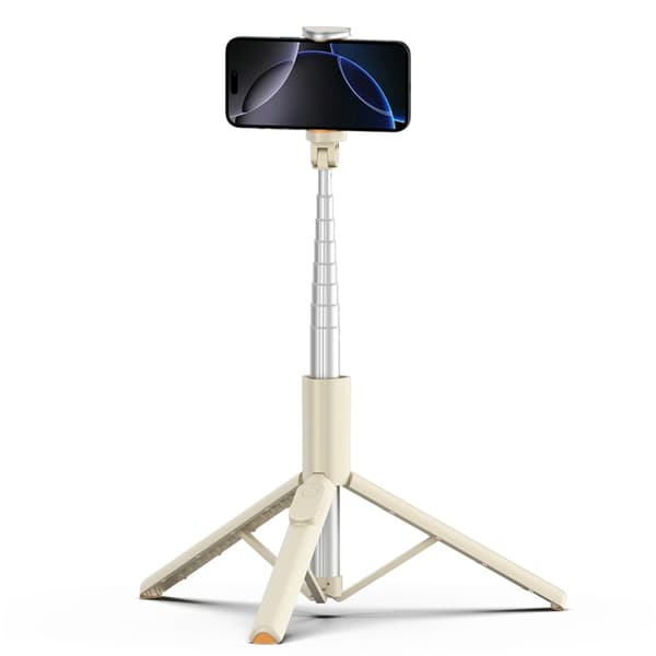 Tech-Protect Bluetooth Selfie Stick Tripod - Beige