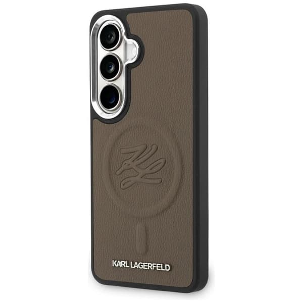 Karl Lagerfeld Mobilskal För Galaxy S26 MagSafe Embossed Initials - Brun