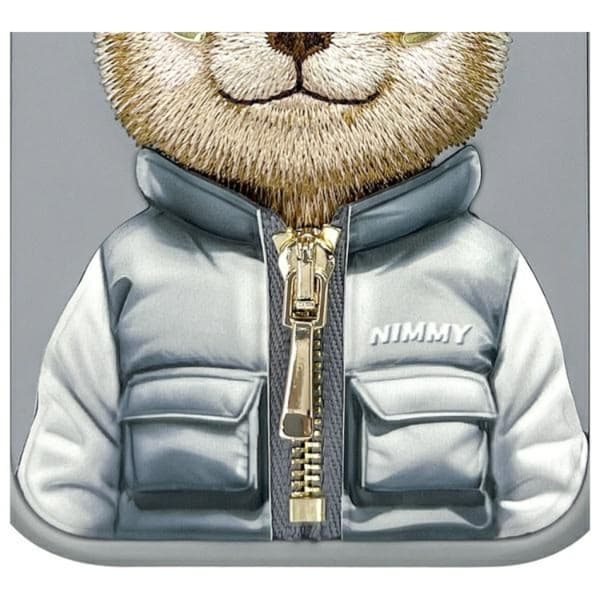 Nimmy Mobilskal till iPhone 16 Cool & Cute 2.0 Bear - Grå